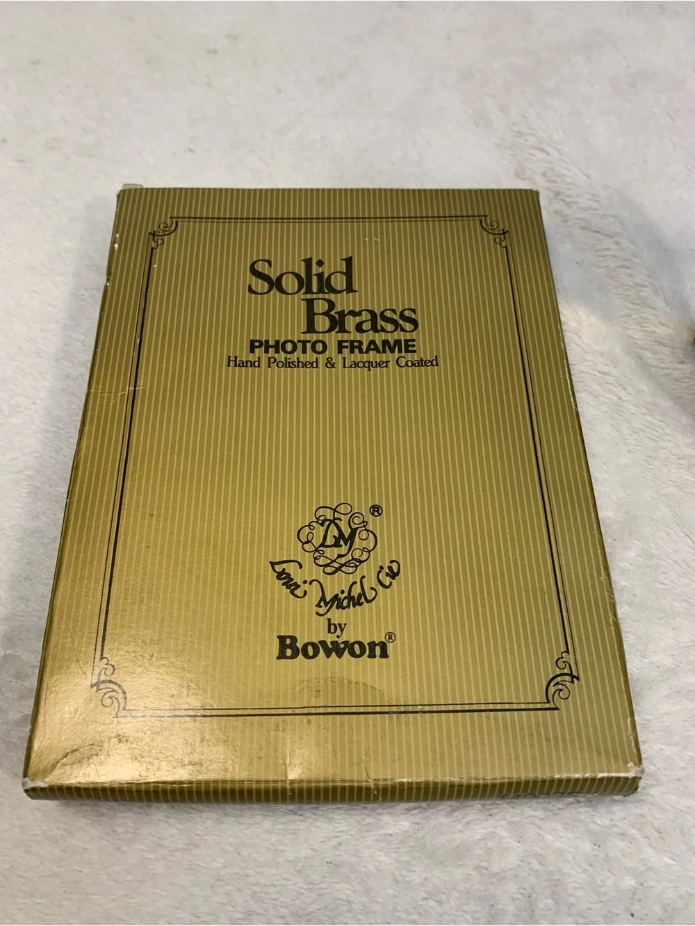 Boson Solid Brass 3.5x5 Gold Polished Frame Tarnished Resistant Never Used w Box